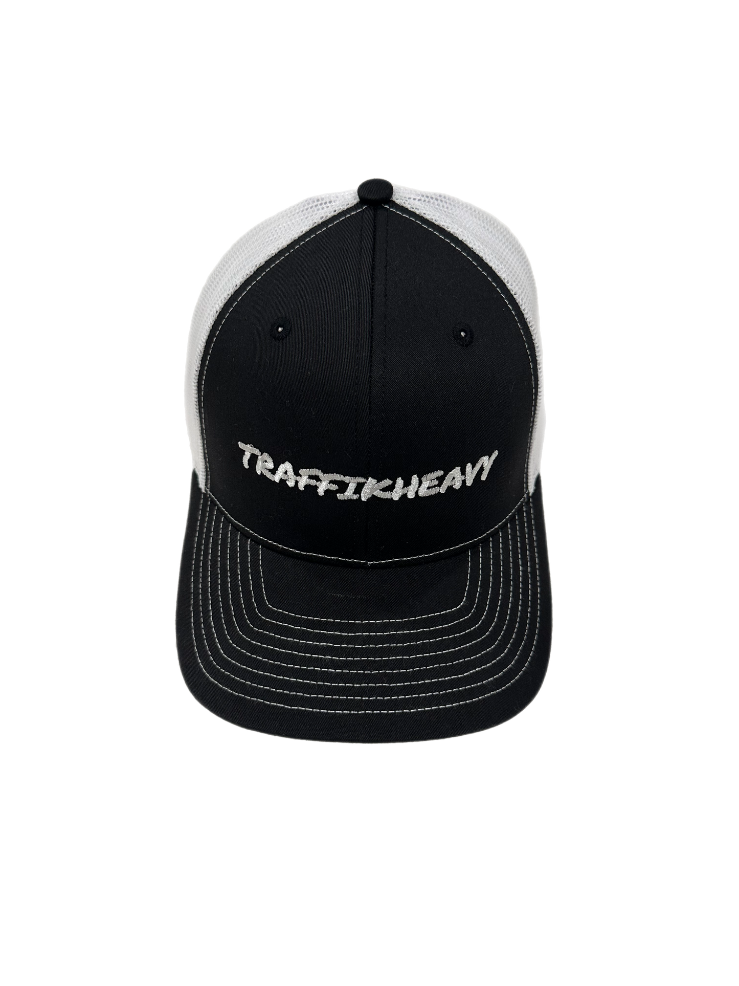 Black/White Snapback Trucker Cap