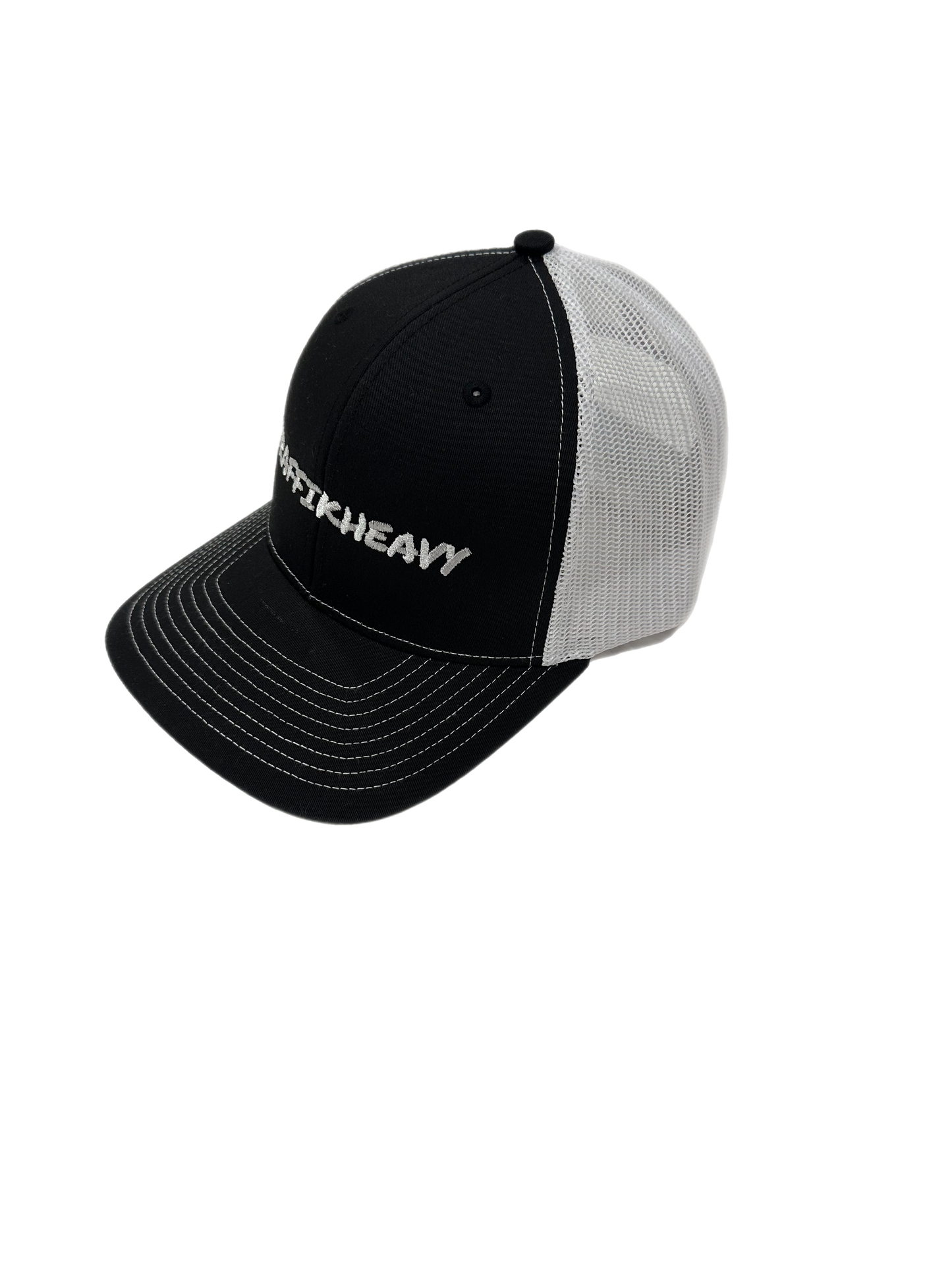 Black/White Snapback Trucker Cap